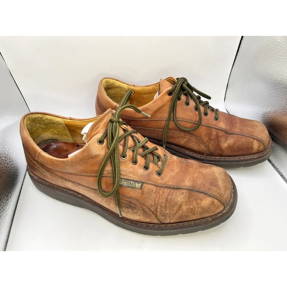 Mephisto Abel Welt Leather Oxfords‎ Shoes Mens Size 9 Brown Air Relax Goodyear